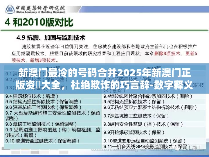 新澳门最冷的号码合并2025年新澳门正版资枓大全，杜绝欺诈的巧言辞-数字释义、专家解析解释与落实