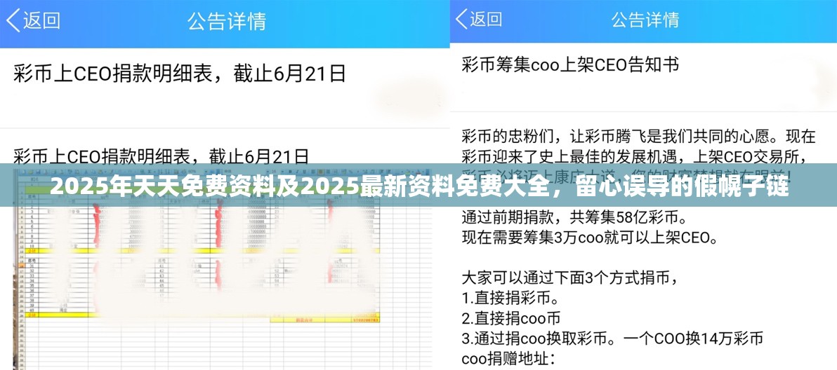2025年天天免费资料及2025最新资料免费大全，留心误导的假幌子链