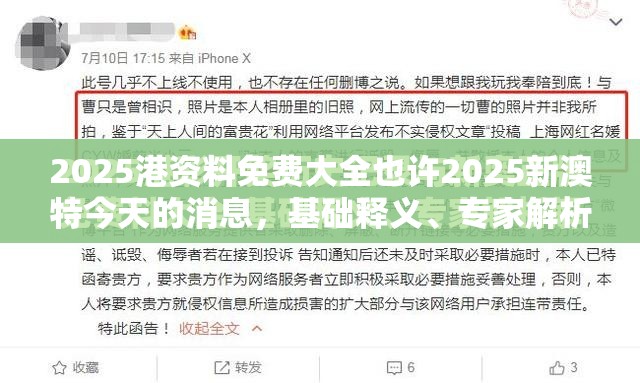 2025港资料免费大全也许2025新澳特今天的消息，基础释义、专家解析解释与落实?杜绝虚假诱导词